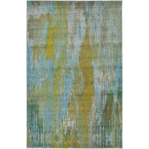 Jardin Lilly Turquoise 5' 0 x 8' 0 Area Rug