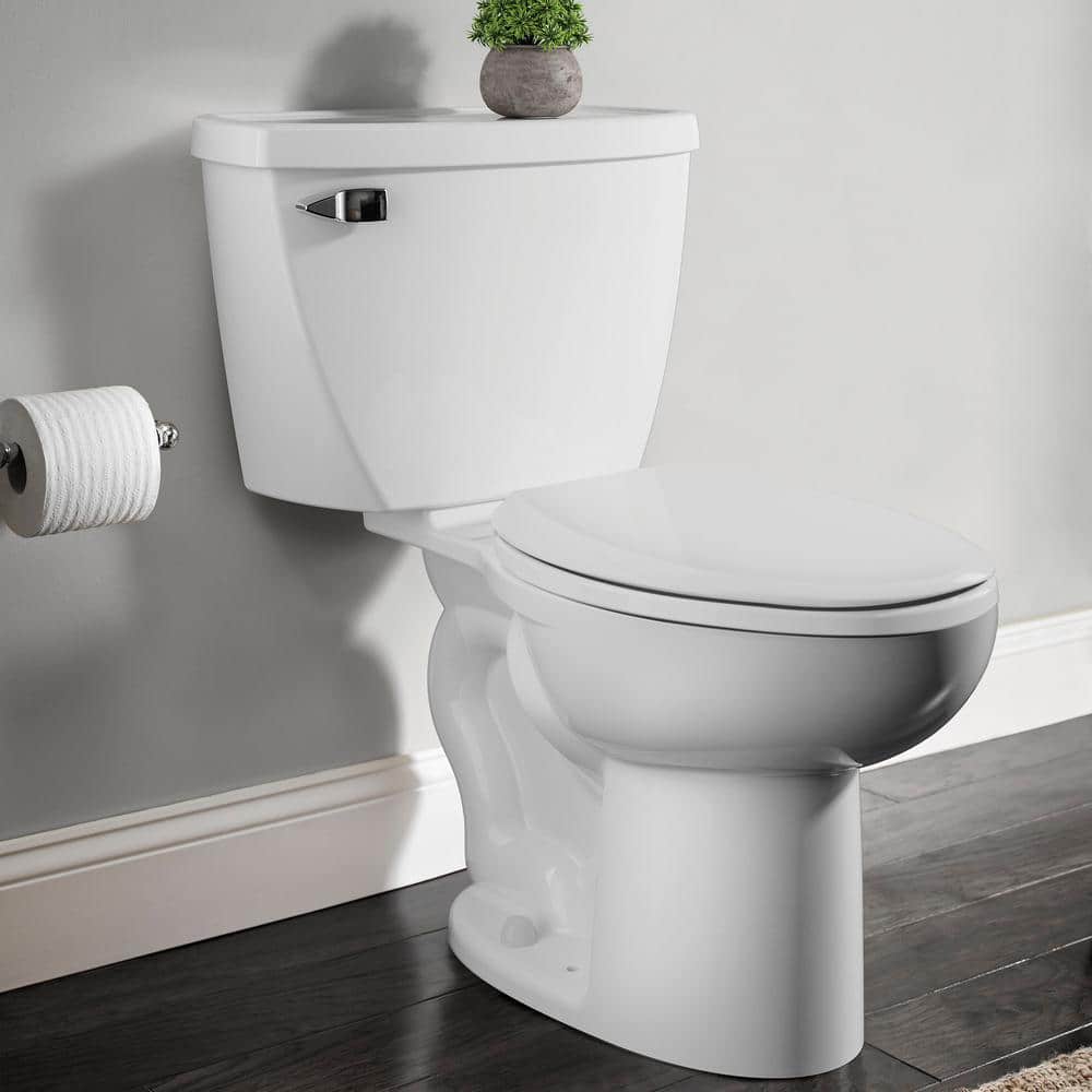 American Standard Cadet 2-Piece 1.6 GPF Tall Height Pressure-Assisted Elongated Toilet in White, Seat not Included -  2467016.020