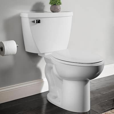 Cadet 2-Piece 1.6 GPF Tall Height Pressure-Assisted Elongated Toilet in White, Seat Not Included