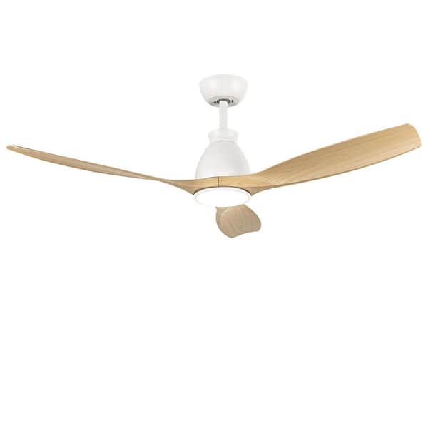 Splenda 52 in. Indoor Matte White Modern Ceiling Fan with Light and ABS Blades