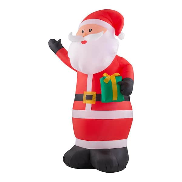 Home Accents Holiday 6.5 ft Pre-Lit LED Santa Christmas Inflatable 