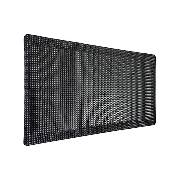 Reflex Satin Black Domed Surface 24 in. x 72 in., 5/8 in. Thick, Indoor/Outdoor Vinyl Kitchen Mat