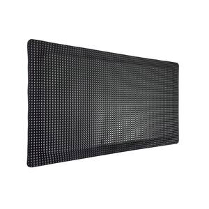 Reflex Satin Black Domed Surface 24 in. x 96 in., 5/8 in. Thick, Indoor/Outdoor Vinyl Kitchen Mat