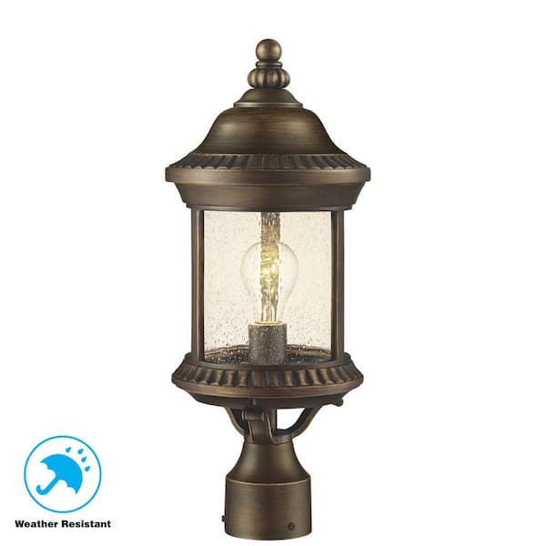 Home Decorators Collection Cambridge Essex Bronze Outdoor Post Mount Lantern Light