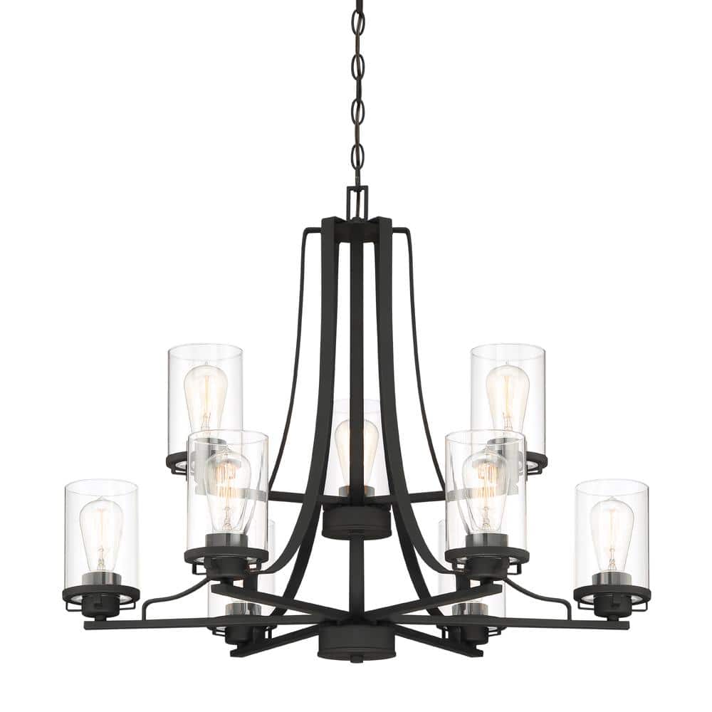 Jedrek Versatile Transitional Black Steel Chandelier