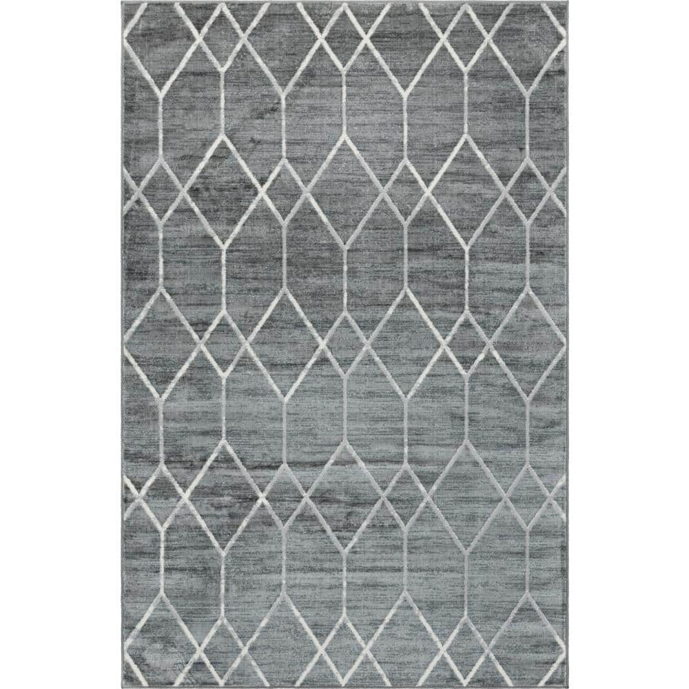 Matrix Trellis Deco Gray 7 ft. x 10 ft. Area Rug price history on PriceWatchPro