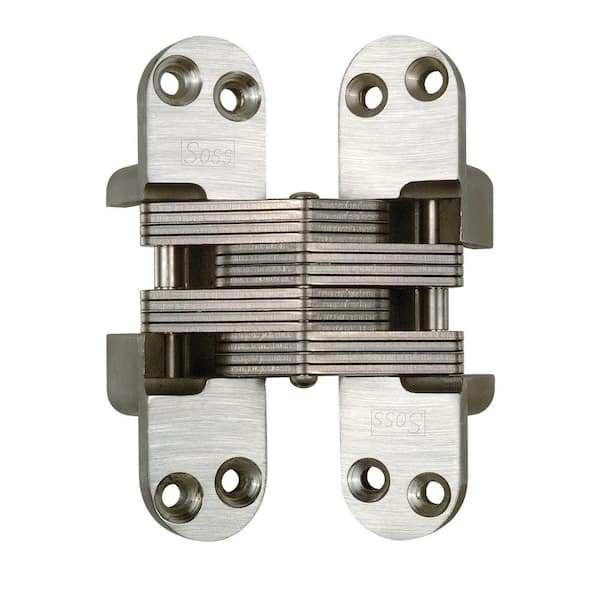 SOSS 1-1/8 in. x 4-39/64 in. Satin Stainless Steel Invisible Hinge