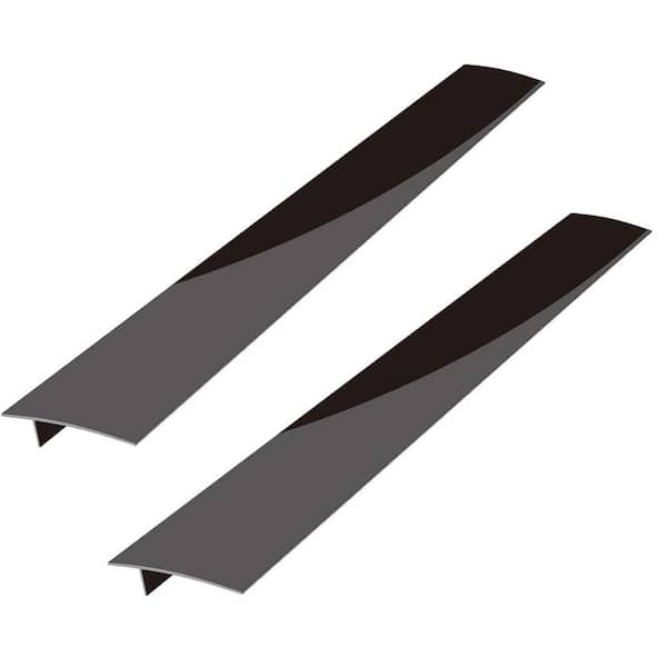 2-Pack 21 in. L Black Silicone Stove Counter Gap Cover, Stove Gap Filler, Heat Resistant Gap Guards, Dishwasher Safe