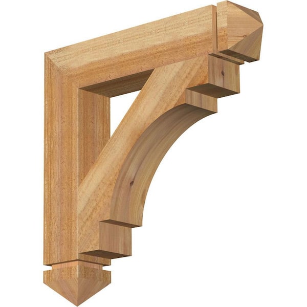 Ekena Millwork 4 in. x 22 in. x 22 in. Western Red Cedar Merced Arts and Crafts Rough Sawn
