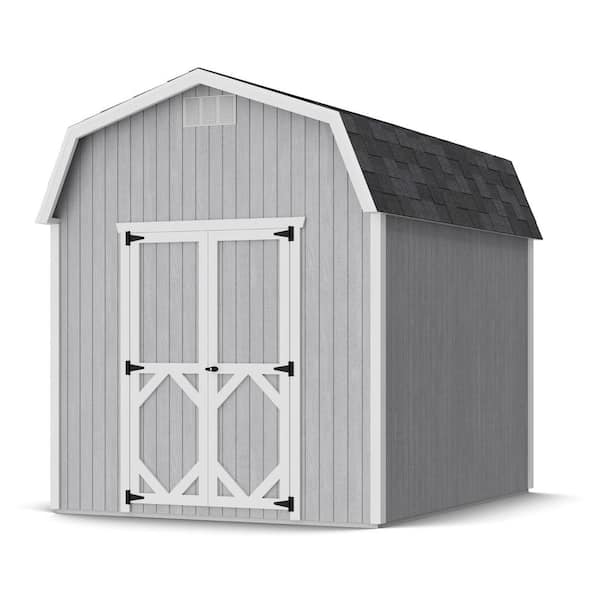 Little Cottage Co. Classic Gambrel 8 ft. x 10 ft. Outdoor Wood Storage Shed Precut Kit with 6 ft. Sidewalls (80 sq. ft. )
