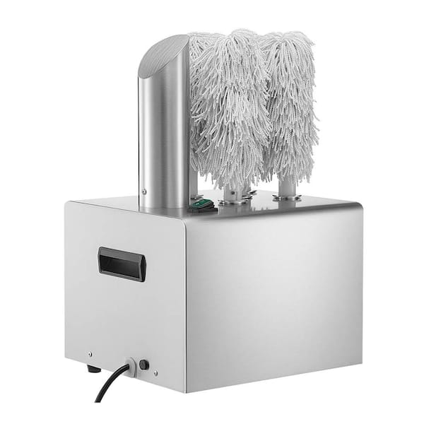 5-Brush Wine Glass Polisher Machine with Hot Air Drying & Polish 330Cups/H for Bar & Restaurant Use, Stainless Steel