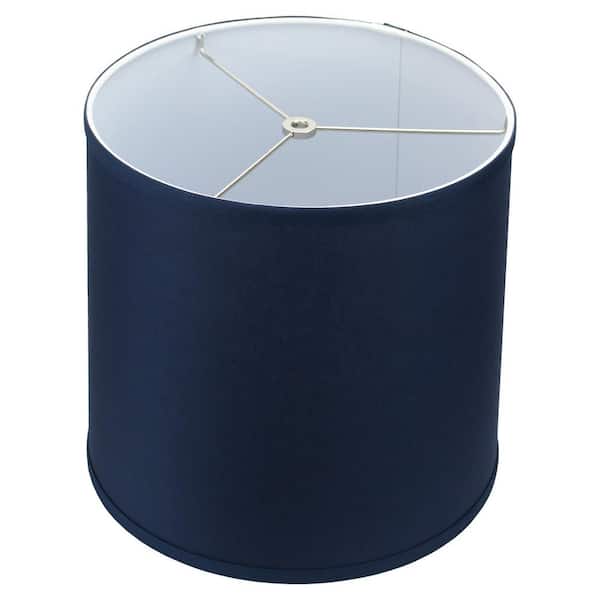 FenchelShades.com 12 in. Top Diameter x 13 in. Bottom Diameter x 12 in. Linen Navy Blue Slant Empire Lamp Shade