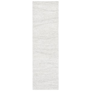 Metro Natural/Ivory 2 ft. x 10 ft. Abstract Waves Runner Rug