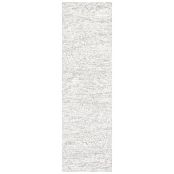 Metro Natural/Ivory 2 ft. x 22 ft. Abstract Waves Runner Rug