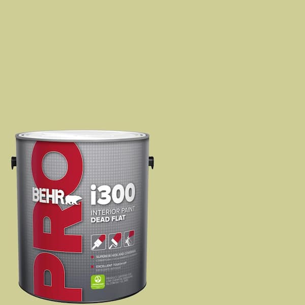 BEHR PRO 1 gal. #400D-4 Corn Husk Green Dead Flat Interior Paint