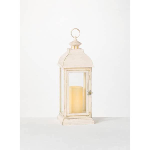 SULLIVANS 17.5 in. Lantern with LED Pillar Candle