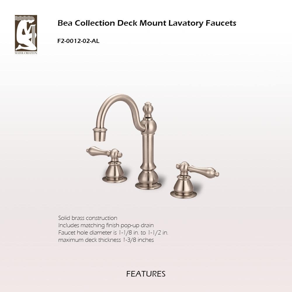 Elegant Classic Brushed Nickel Widespread Lavatory Faucet