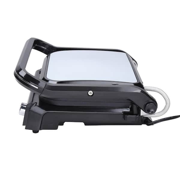 SKYSHALO 14.4 in. Commercial Electric Griddle 1800 W Countertop Grill, 0-230°C Stainless Steel Grill Sandwich Maker, Silver