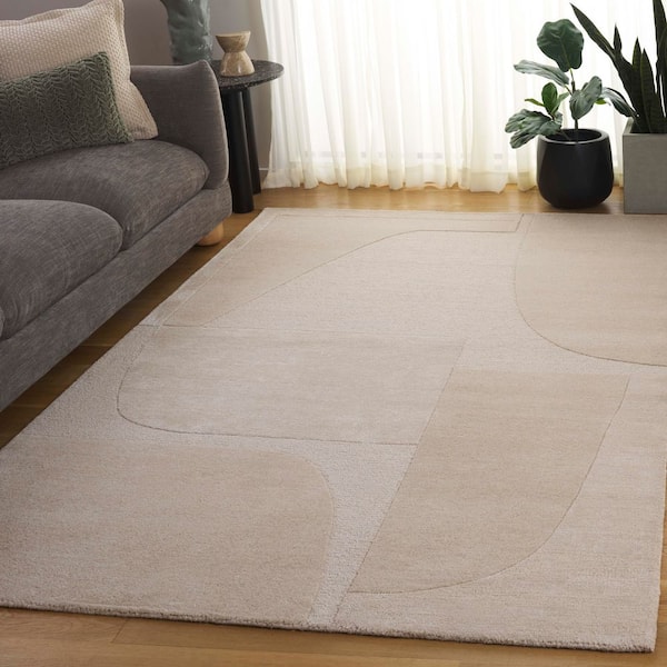 Fifth Avenue 4 ft. x 6 ft. Beige Retro Abstract Area Rug