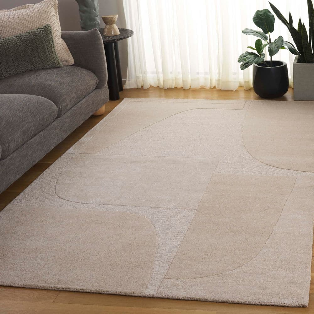 Fifth Avenue 5 ft. x 8 ft. Beige Retro Abstract Area Rug price history on PriceWatchPro