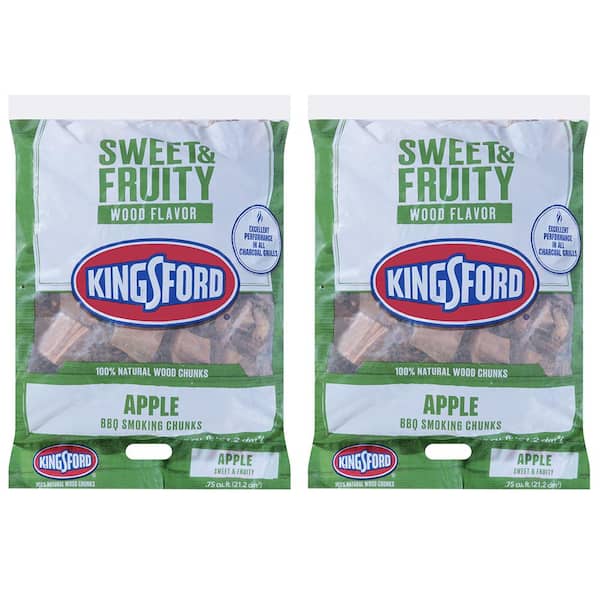 .75 cu ft Apple Wood Chunks (2-Pack)