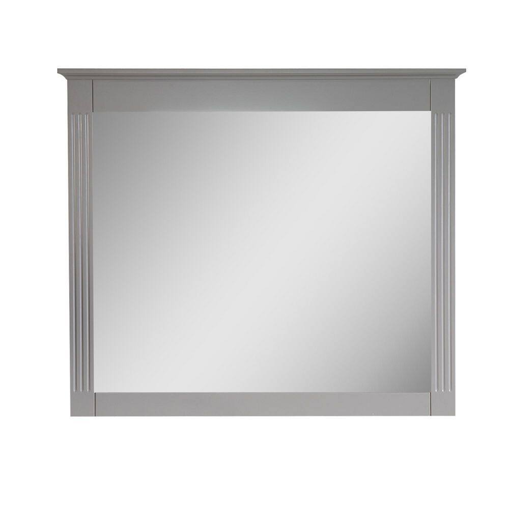 38 in. W x 33 in. H Rectangular Wood Framed Wall Bathroom Vanity Mirror in Titainum Gray price history on PriceWatchPro