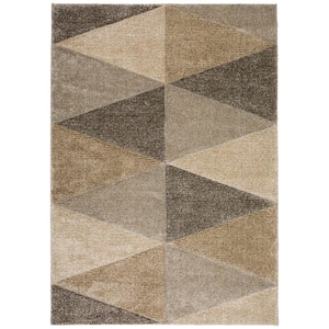 Carmona Abstract Beige 8 ft. x 10 ft. Area Rug