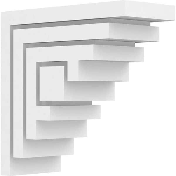 Ekena Millwork 3-1/2 in. x 8 in. x 8 in. Standard Landon Unfinsihed Architectural Grade PVC Bracket