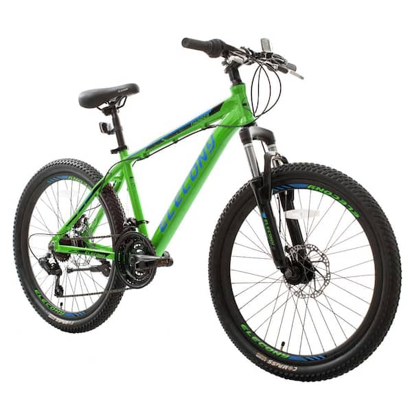 zoon Haarzelf Overlappen 24 in. Aluminum Adult 21 Speed Mountain Bike Green Black CUUA24145GB - The  Home Depot