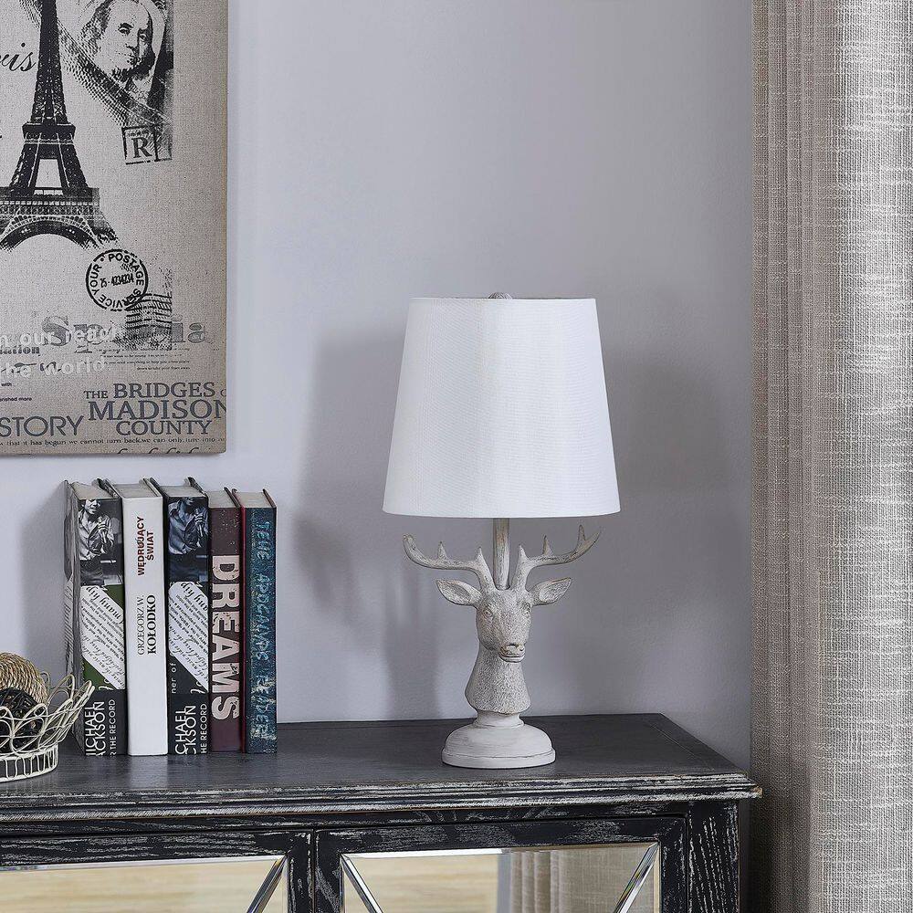 18 in. Novelty Table Lamp with White Linen price history on PriceWatchPro