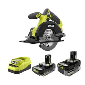 RYOBI ONE+ 18V Cordless Circular Saw Kit with 4Ah & 2Ah Batteries and Charger