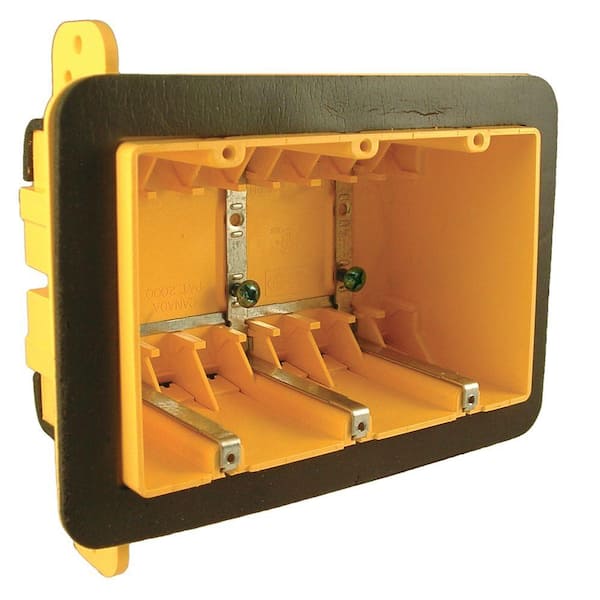 RACO 3-Gang Rectangular Non-Metallic Vapor Barrier Box with Mounting Bracket (25-Pack)