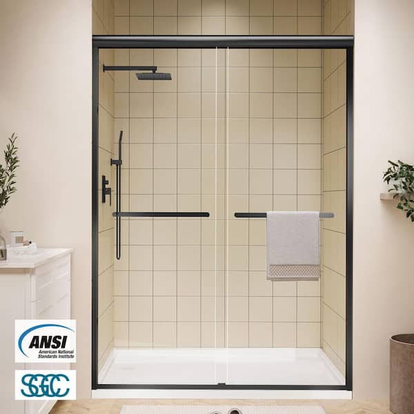 Ayu　 NL701DGY waterpar 46 to 48 in. W. x 72 in. H Double Sliding Framed Shower