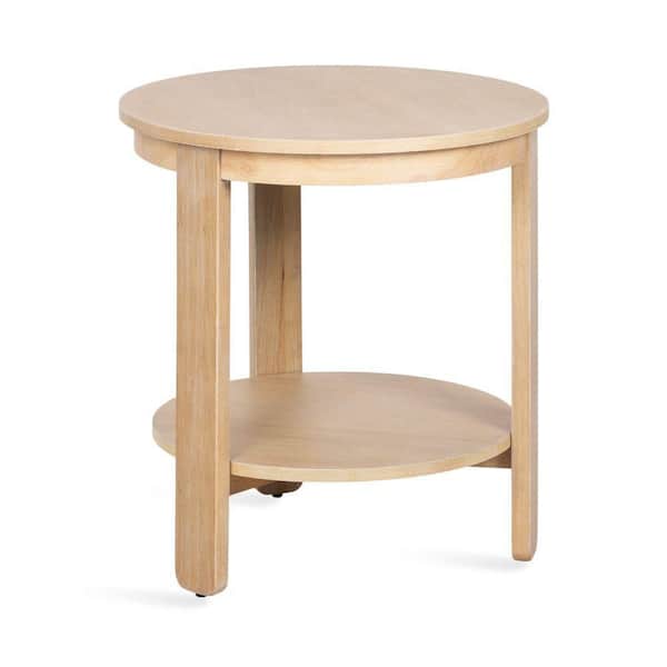 Kate and Laurel Foxford 22 in. Natural Round Wood End Table 229920