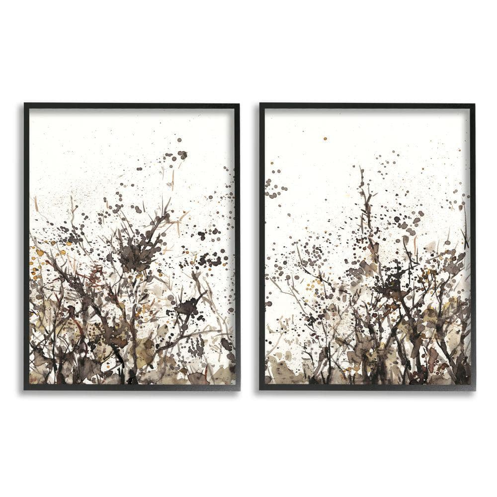 Stupell Industries Watercolor Field of Grassy Weeds Brown Painting By Samuel Dixon 2-Piece Framed Print Texturized Art 16 in. x 20 in., Beige -  a2063fr2pc16x20