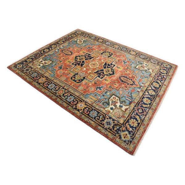 Miranda Traditional Red 9 ft. x 12 ft. Handmade Area Rug