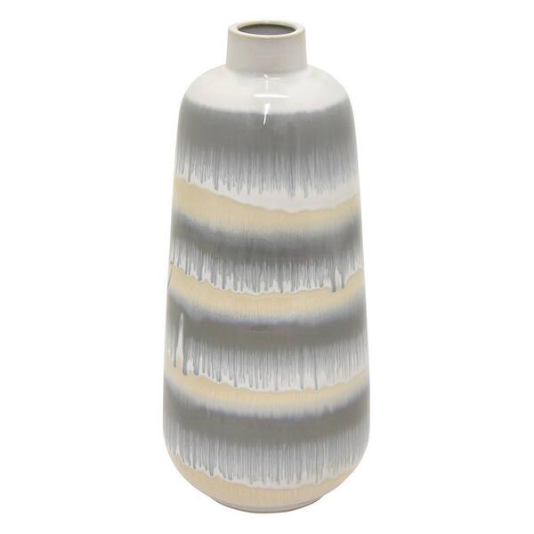 THREE HANDS 15.5 in. Multi-Colored Ceramic Vase