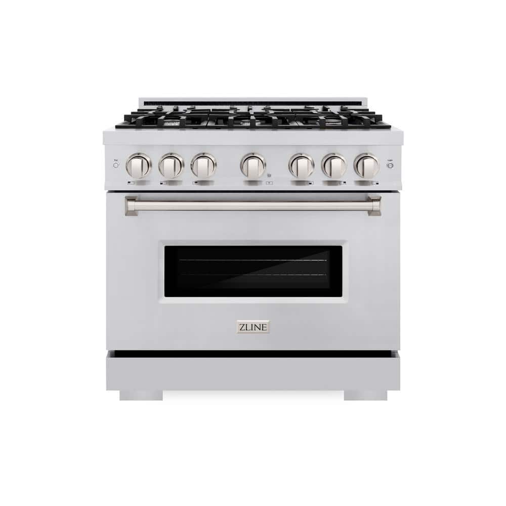 ZLINE 36'' Stainless Steel Gas Range with Convection Oven