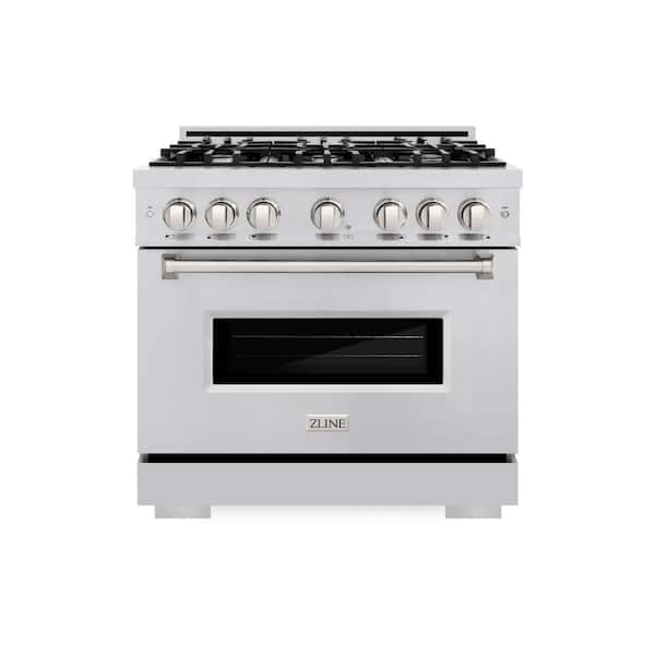 Classic 36 in. 6-Burner Gas Range with Gas Convection Oven in Stainless Steel