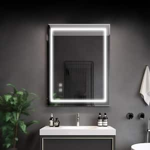 31 in. W x 39 in. H Rectangular Frameless LED Light Vanity Mirror Wall Mirror