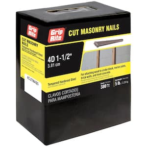 1-1/2 in. 4-Penny Steel Cut Masonry Nails (5 lb.-Pack)