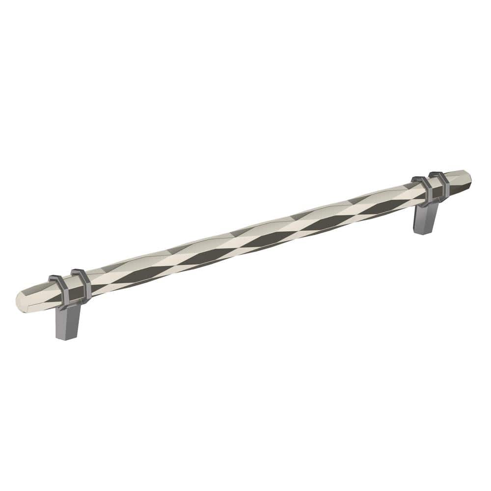 London 10-1/16 in. (256mm) Modern Polished Nickel/Black Chrome Bar Cabinet 