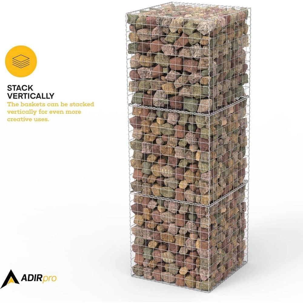 Heavy-Duty Galvanized Steel Garden Gabion Basket Set