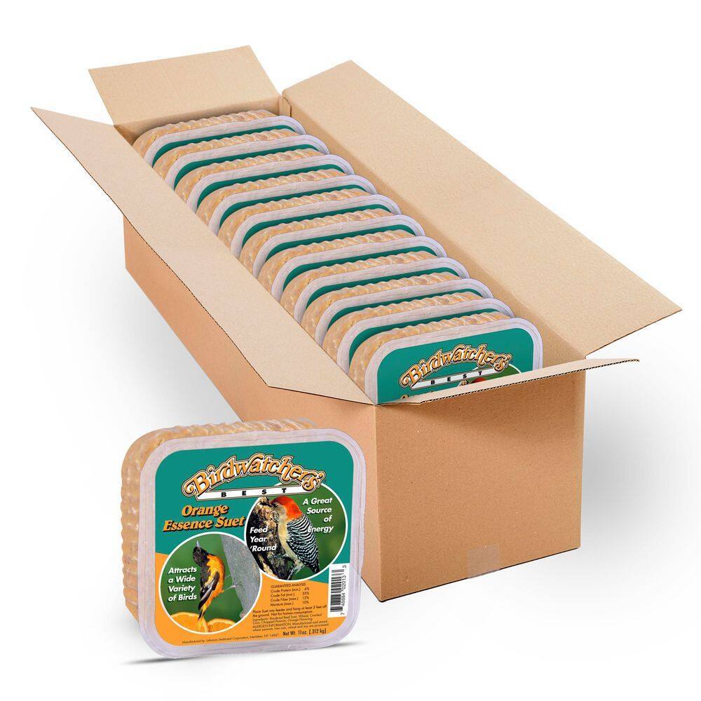 132 oz. Birdwatchers Best Orange Essence Suet Cake for Wild Birds (12-Pack