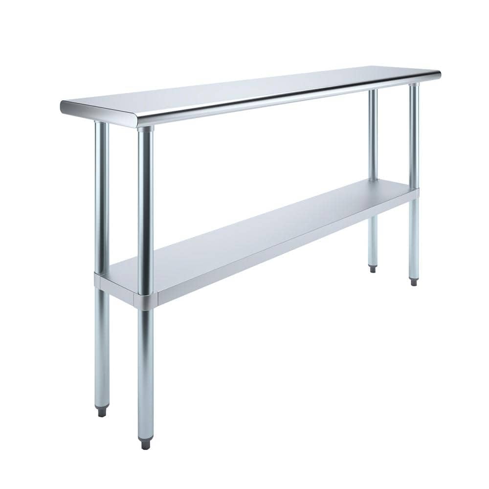 72" Stainless Steel Work Table with Galvanized Undershelf
