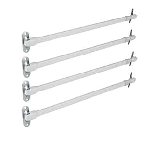 Adjustable 16" to 28" Oval Sash Rod in White (Set of 4)