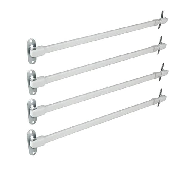 EMOH Adjustable 16" to 28" Oval Sash Rod in White (Set of 4)