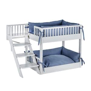 ECOFLEX Dog Bunk Bed with Removable Cushions - Antique White