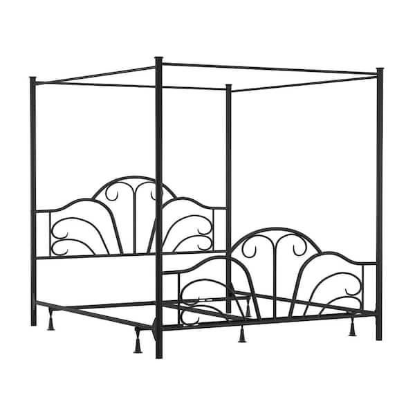 Hillsdale Furniture Dover Textured Black King Canopy Bed