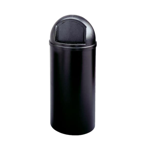 Rubbermaid Commercial Products Marshal Classic 15 Gal. Black Round Top Trash Can
